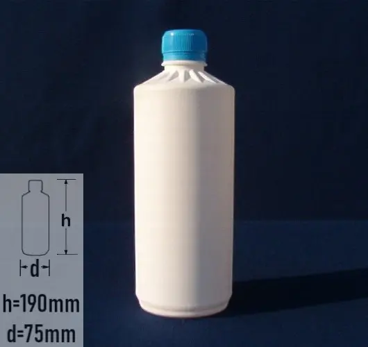 Sticla plastic 500ml culoare alb cu capac cu autosigilare albastru